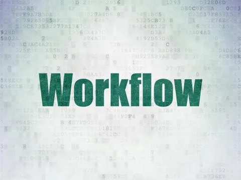 Finance concept: Workflow on Digital Data Paper background Stock Illustration