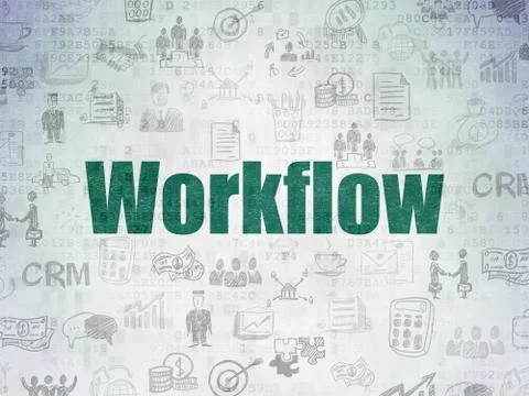 Finance concept: Workflow on Digital Data Paper background Stock Illustration