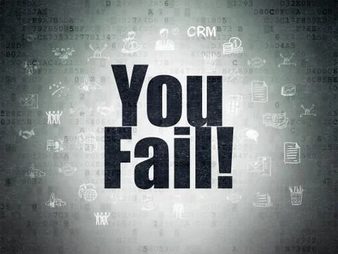 Finance concept: You Fail! on Digital Paper background Illustrazione stock