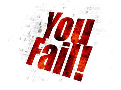 Finance concept: You Fail! on Digital background Illustrazione stock