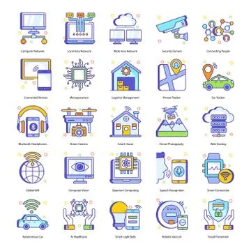 Finance Concepts and Communication in Flat Style Pack Stock Illustration