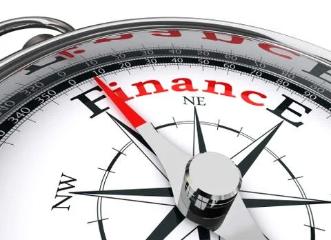 Finance conceptual compass Stock Illustration