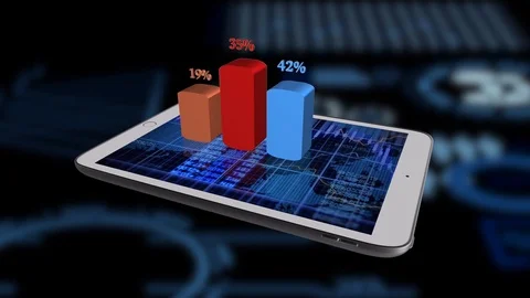 Finance Corporate Data Numbers Statistic Report Graphic Stock Footage 98550977