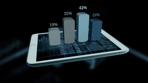 Finance Corporate Data Numbers Statistic Report Graphic Stock Footage 98551028