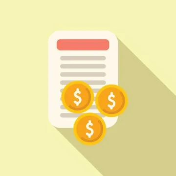 Finance credit support icon flat vector. Banking collateral Illustrazione stock