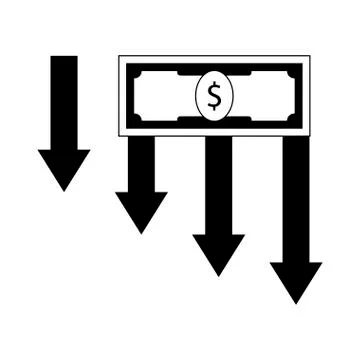 Finance crisis and failure Stock Illustration