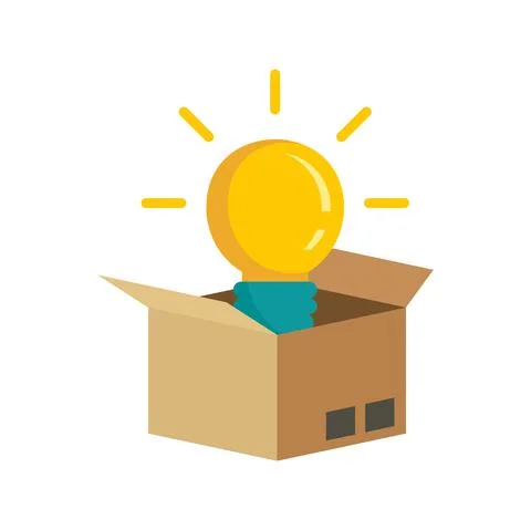 Finance crowdfunding idea icon flat isolated vector Stock Illustration