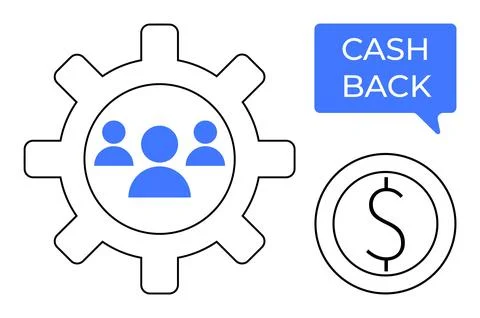 Finance, customer rewards, cashback programs, business strategy, e-commerce,  库存插图