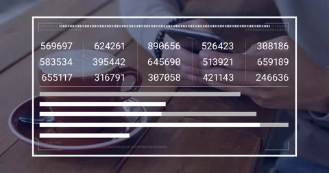 Finance dashboard receiving touch input and updating animated graphs displaying Stock Footage 330194785