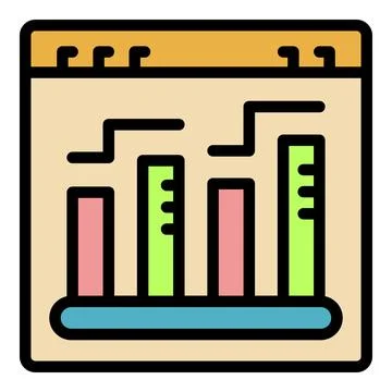 Finance data icon vector flat Stock Illustration