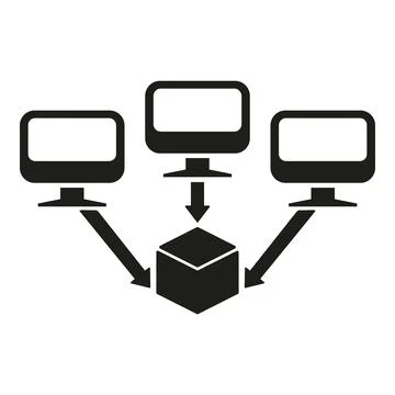 Finance data network icon simple vector. Digital currency Stock Illustration