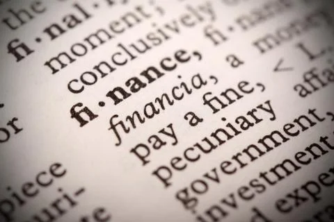 Finance definition Stock Photos