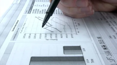 Finance Diagram analysis Stock Footage 8509851