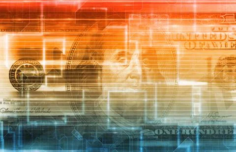 Finance digital data concept Stock Illustration