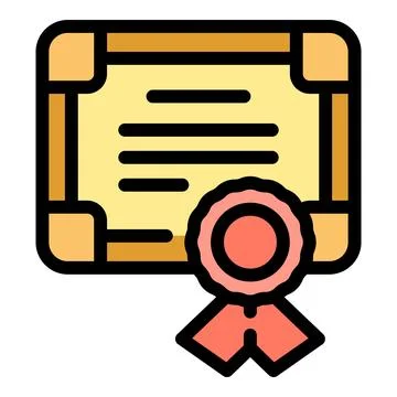 Finance diploma icon vector flat 스톡 일러스트