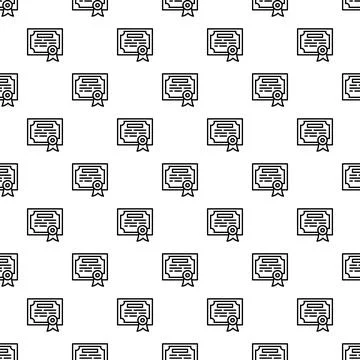 Finance diploma pattern seamless Illustrazione stock