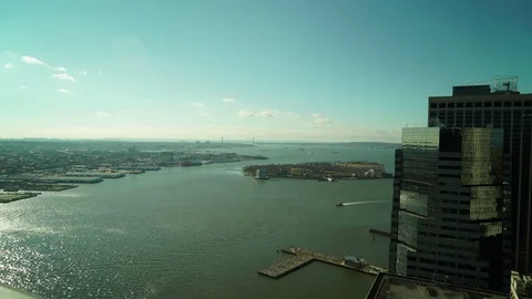 Finance District Heliport Timelapse Video stock 76410900