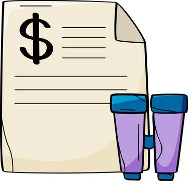 Finance document binoculars illustration vector audit review Stock Illustration
