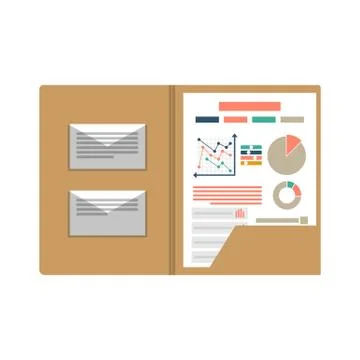 Finance document concept. Flat design Stock Illustration