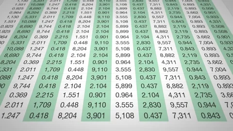 Finance Document Excel Numbers Math Animation 2 Video stock 320093090