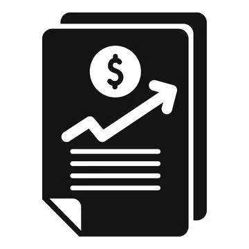 Finance document icon simple vector. Bank payment Illustrazione stock