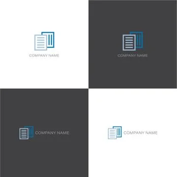 Finance documents company Logo Stock Illustration
