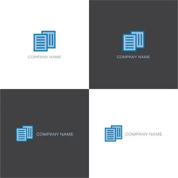 Finance documents company Logo Stock Illustration