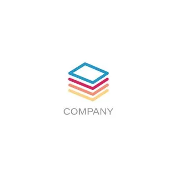 Finance documents company Logo Illustrazione stock