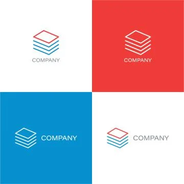 Finance documents company Logo Stock Illustration
