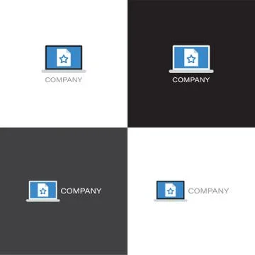 Finance documents company Logo Illustrazione stock