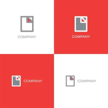 Finance documents company Logo Illustrazione stock