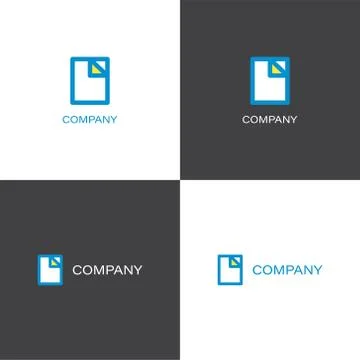 Finance documents company Logo Stock Illustration
