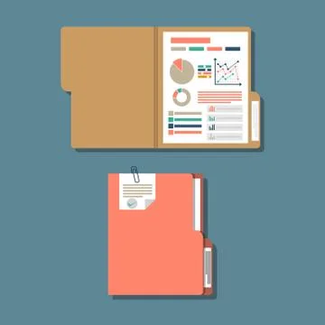 Finance documents vector illustration. Flat design Stock Illustration