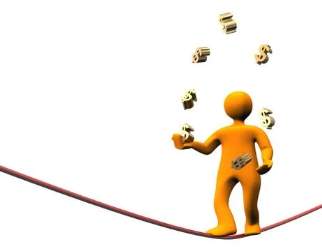 Finance dollar jongleur Stock Illustration