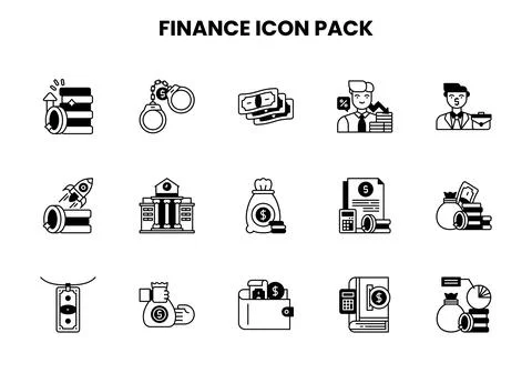 Finance DuoTone Bundle Icons Pack Ilustración de archivo