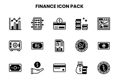 Finance DuoTone Graphics Icons Pack Stock-Illustration