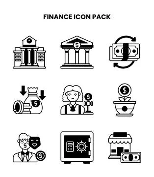Finance DuoTone Scalable Icons Pack Stock Illustration