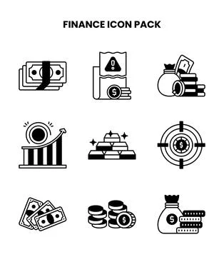Finance DuoTone Vector Icons Pack Stock-Illustration