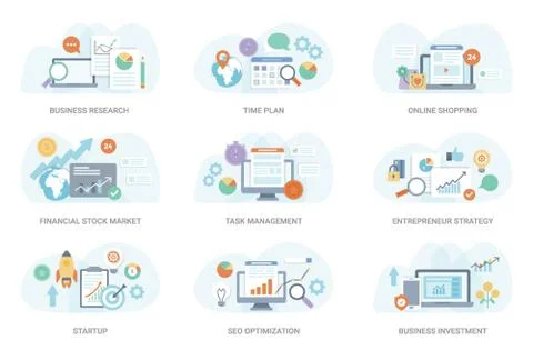Finance Flat Illustration Illustrazione stock