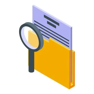 Finance folder icon isometric vector. Business plan Stock Illustration