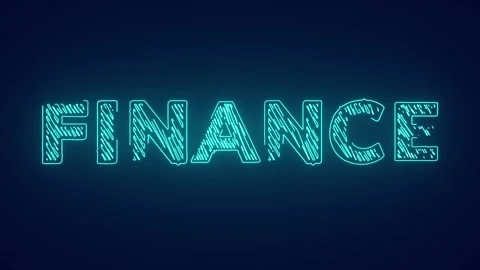 Finance futuristic text typography animation Stock Footage 241163161