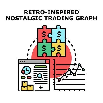 Finance graph and trading platform concept Stock Illustration