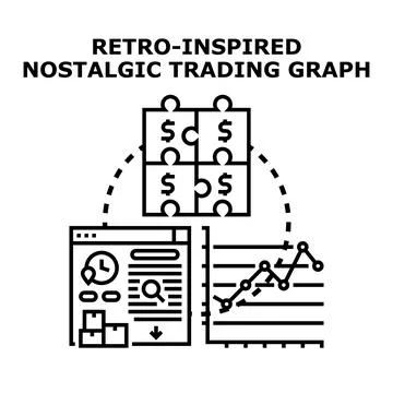 Finance graph and trading platform concept Stock Illustration