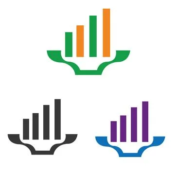 Finance graph arrow logo vector Stock Illustration