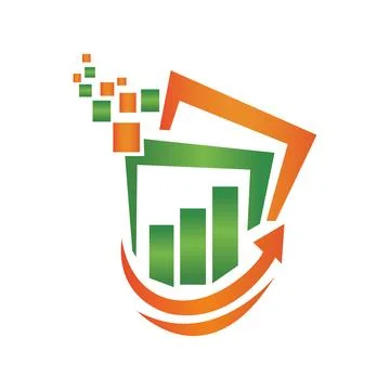 Finance graph arrow logo vector Business Finance professional logo template Stock Illustration