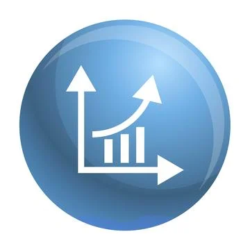 Finance graph chart icon, simple style Illustrazione stock