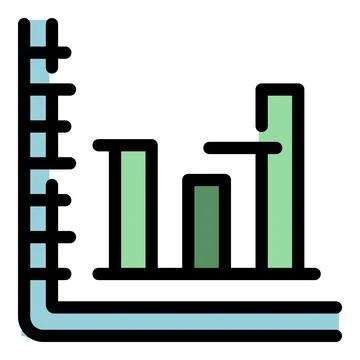 Finance graph chart icon vector flat Illustrazione stock