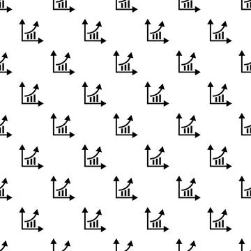 Finance graph chart pattern seamless vector Illustrazione stock