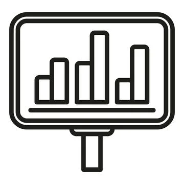 Finance graph icon outline vector. Report document Illustrazione stock