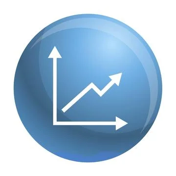 Finance graph icon, simple style Illustrazione stock